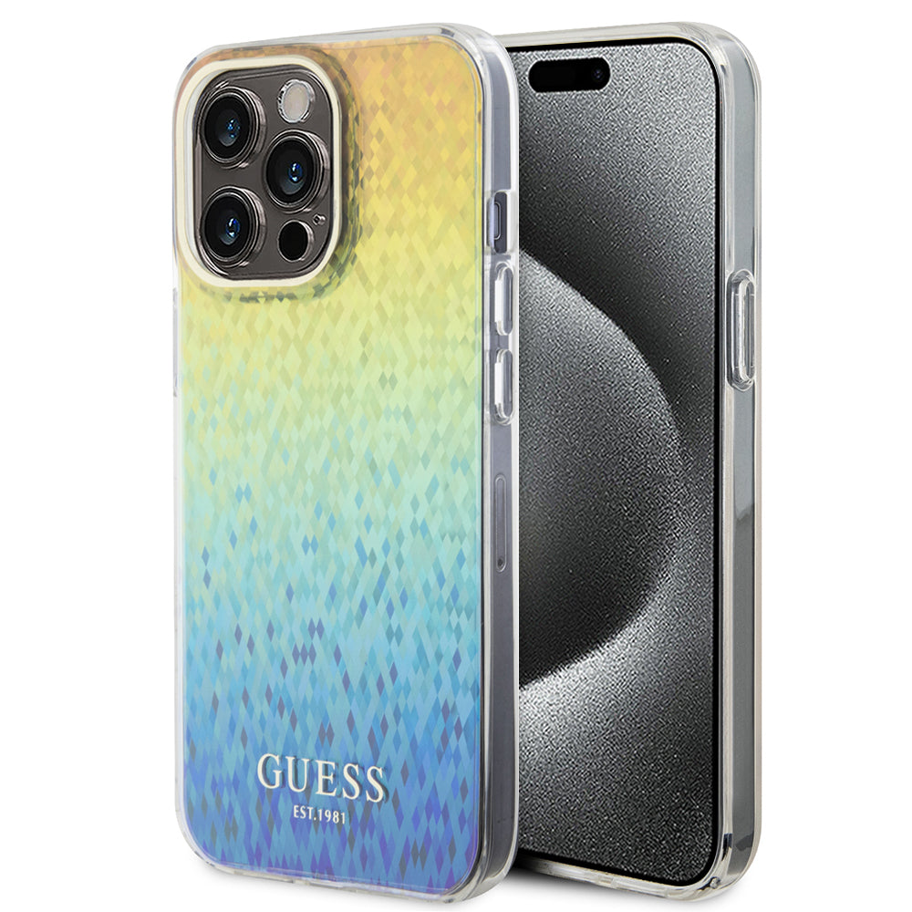Θήκη για Apple iPhone 15 Pro Max, Guess, IML Faceted Mirror Disco Iridescent, Πολύχρωμη