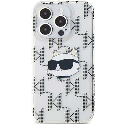 Θήκη για Apple iPhone 15 Pro Max, Karl Lagerfeld, IML Electroplated Choupette Head, Διάφανη