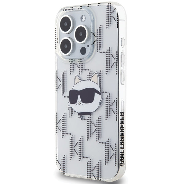 Θήκη για Apple iPhone 15 Pro Max, Karl Lagerfeld, IML Electroplated Choupette Head, Διάφανη