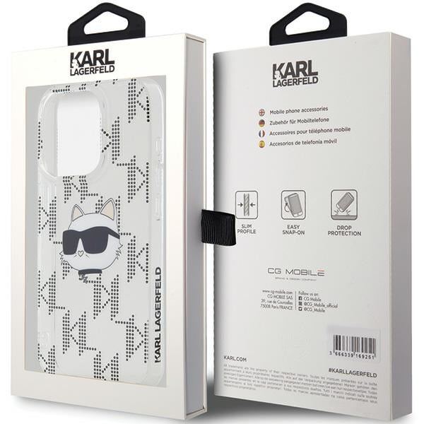 Θήκη για Apple iPhone 15 Pro Max, Karl Lagerfeld, IML Electroplated Choupette Head, Διάφανη