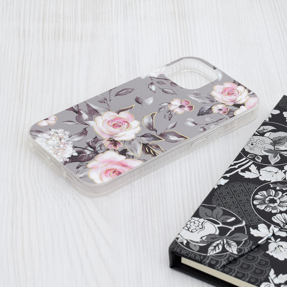 Θήκη για Apple iPhone 15, Techsuit, Marble, Γκρι