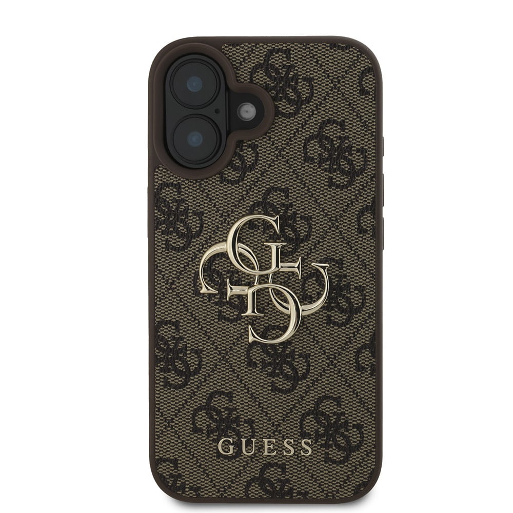 Θήκη για Apple iPhone 16, Guess, 4G Big Logo, Καφέ