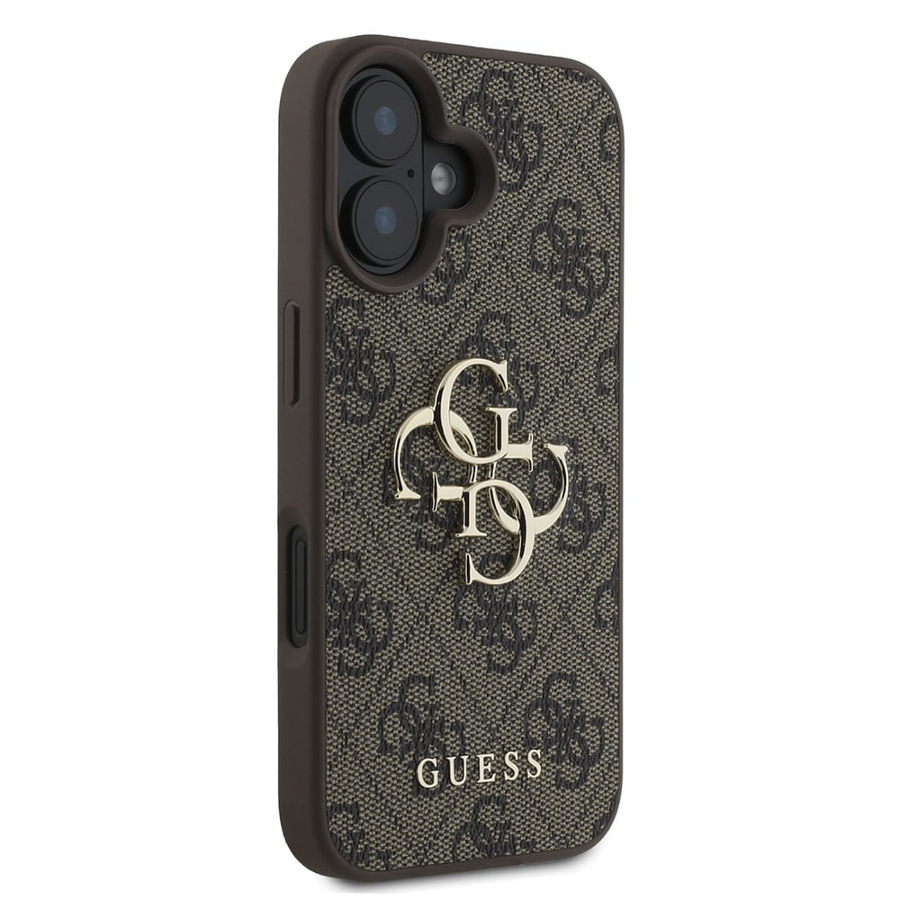 Θήκη για Apple iPhone 16, Guess, 4G Big Logo, Καφέ