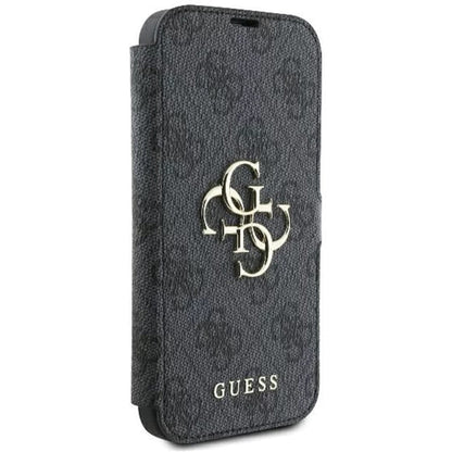 Θήκη για Apple iPhone 16, Guess, 4G Book, Μαύρη