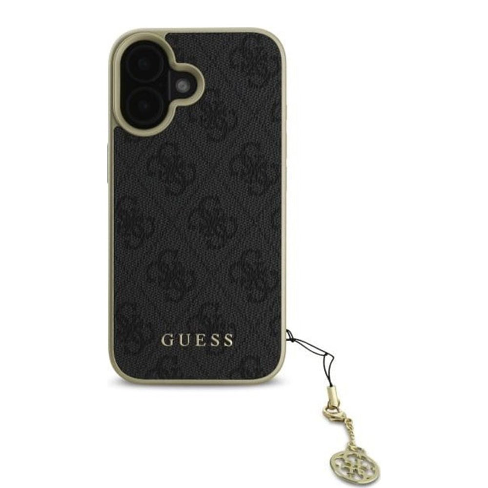 Θήκη για Apple iPhone 16, Guess, 4G Charm, Μαύρη