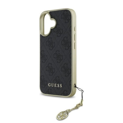 Θήκη για Apple iPhone 16, Guess, 4G Charm, Μαύρη
