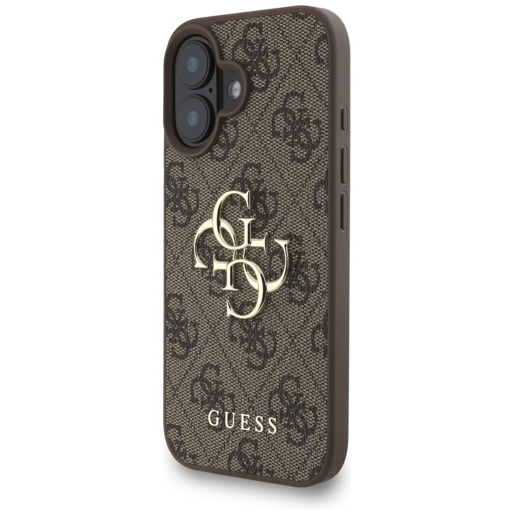 Θήκη για Apple iPhone 16, Guess, 4G Classic Logo with Strap, Καφέ