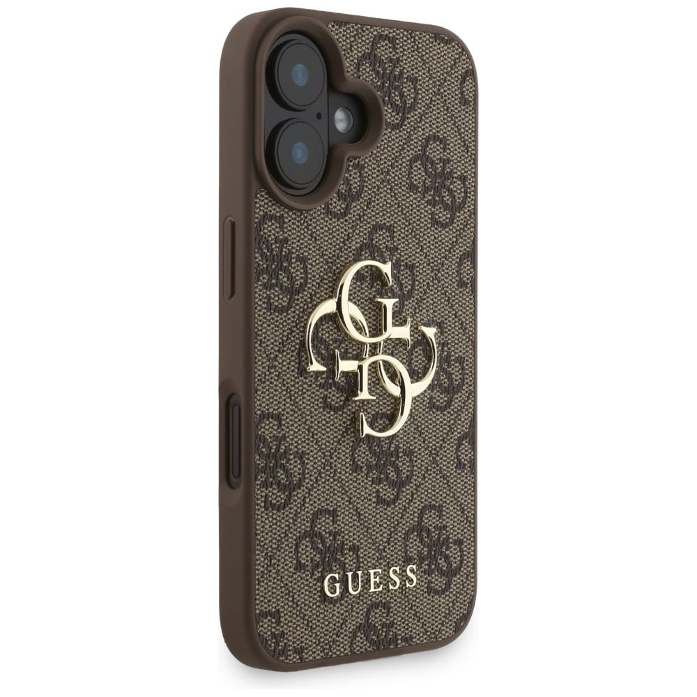 Θήκη για Apple iPhone 16, Guess, 4G Classic Logo with Strap, Καφέ