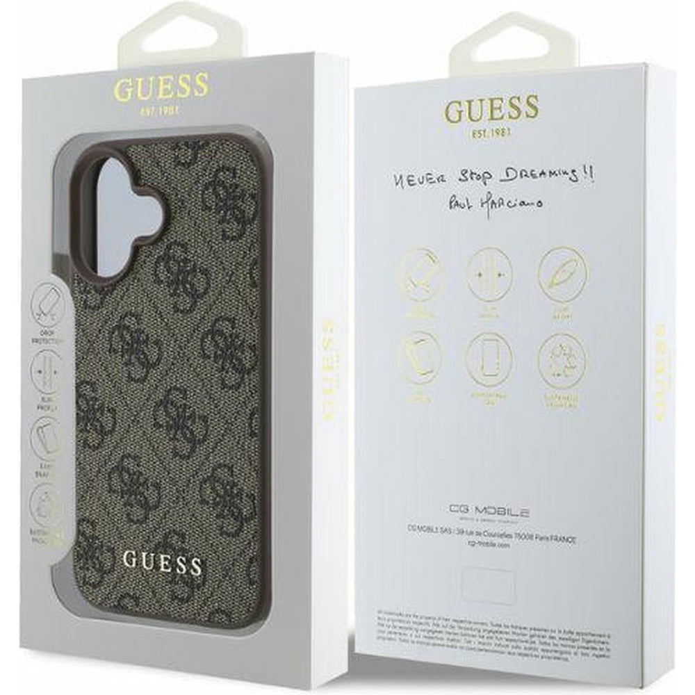Θήκη για Apple iPhone 16, Guess, 4G Classic, Μαύρη