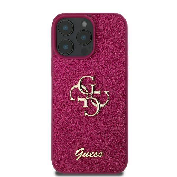 Θήκη για Apple iPhone 16, Guess, Fixed Glitter Big 4G, Μωβ
