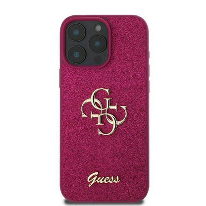 Θήκη για Apple iPhone 16, Guess, Fixed Glitter Big 4G, Μωβ