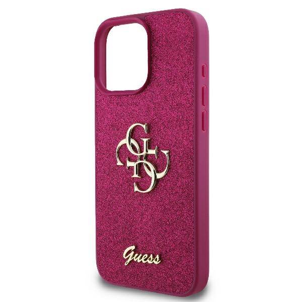 Θήκη για Apple iPhone 16, Guess, Fixed Glitter Big 4G, Μωβ