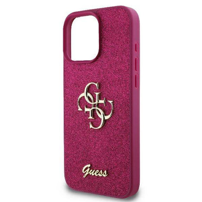 Θήκη για Apple iPhone 16, Guess, Fixed Glitter Big 4G, Μωβ