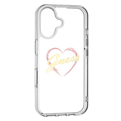 Θήκη για Apple iPhone 16, Guess, IML Heart, Διάφανη