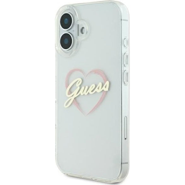 Θήκη για Apple iPhone 16, Guess, IML Heart, Διάφανη