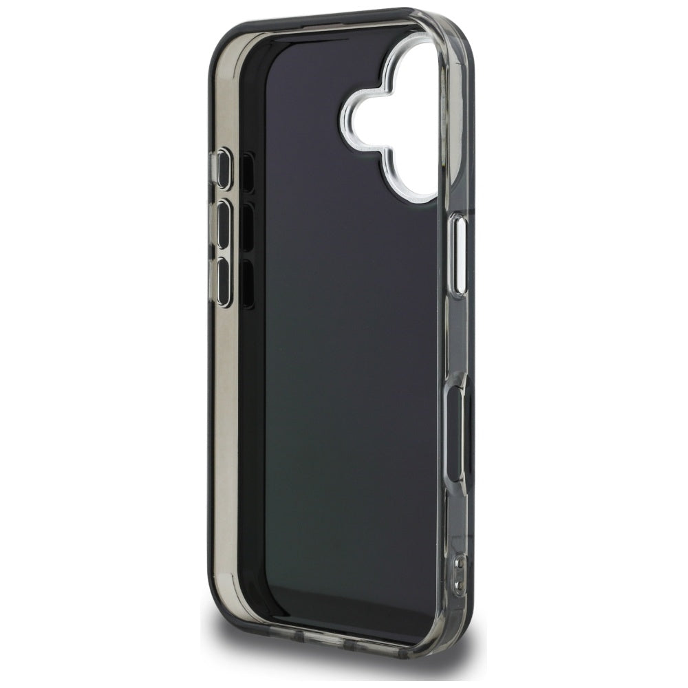 Θήκη για Apple iPhone 16, Karl Lagerfeld, IML Aquarelle Logo Karl & Choupette, Μαύρη