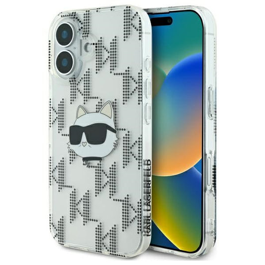 Θήκη για Apple iPhone 16, Karl Lagerfeld, IML Luxury Electroplated Choupette's Head, Διαφανής