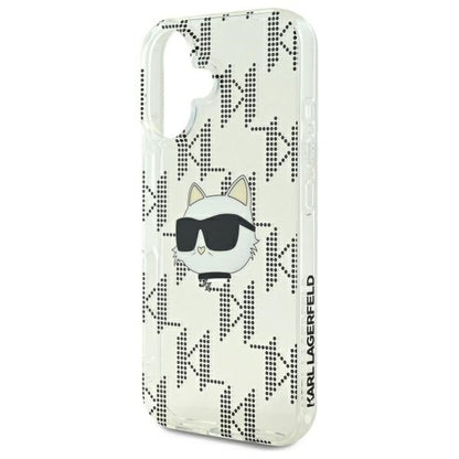 Θήκη για Apple iPhone 16, Karl Lagerfeld, IML Luxury Electroplated Choupette's Head, Διαφανής