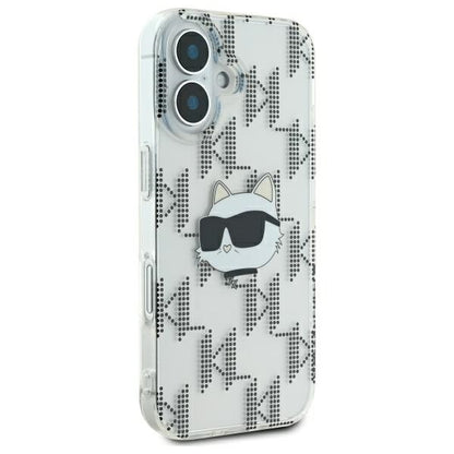 Θήκη για Apple iPhone 16, Karl Lagerfeld, IML Luxury Electroplated Choupette's Head, Διαφανής