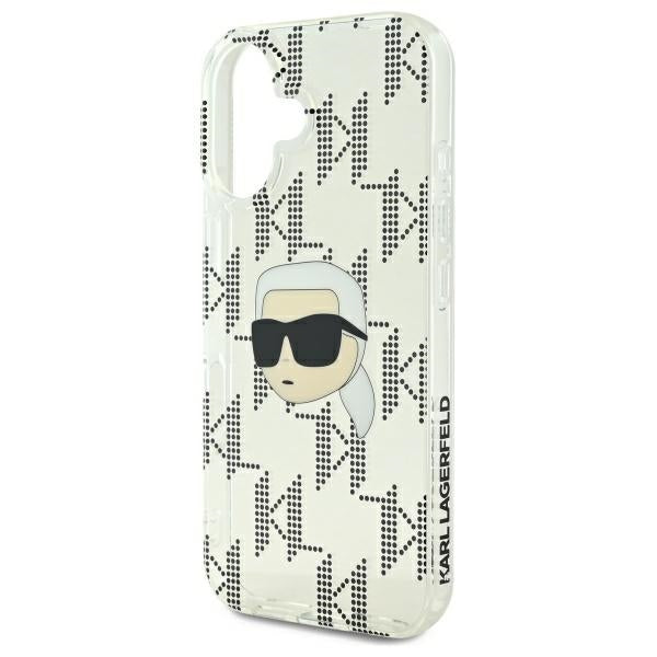 Θήκη για Apple iPhone 16, Karl Lagerfeld, IML Luxury Electroplated Karl's Head, Διαφανής