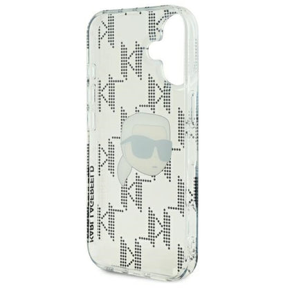 Θήκη για Apple iPhone 16, Karl Lagerfeld, IML Luxury Electroplated Karl's Head, Διαφανής