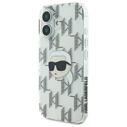 Θήκη για Apple iPhone 16, Karl Lagerfeld, IML Luxury Electroplated Karl's Head, Διαφανής