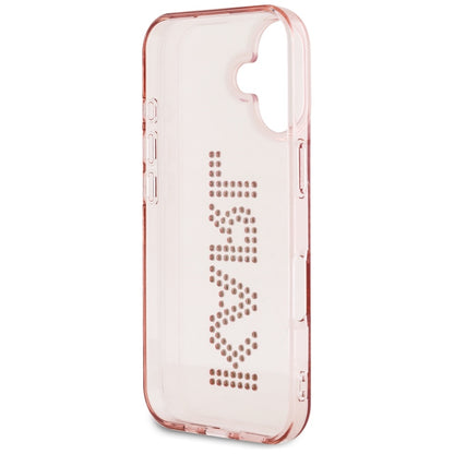 Θήκη για Apple iPhone 16, Karl Lagerfeld, IML Rhinestones Pink Logo, Ροζ