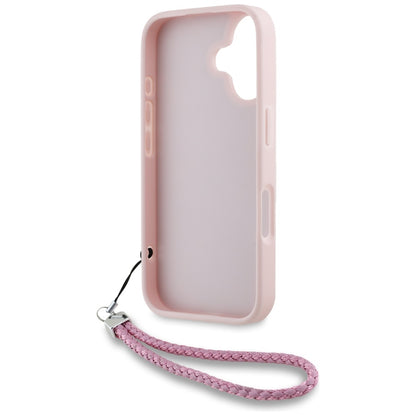 Θήκη για Apple iPhone 16, Karl Lagerfeld, Quilted Initial Logo & Chain Strap, Ροζ