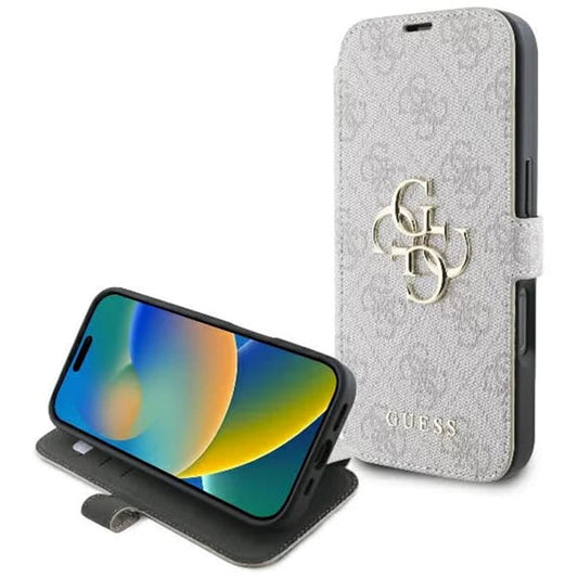 Θήκη για Apple iPhone 16 Plus, Guess, 4G Book, Ροζ