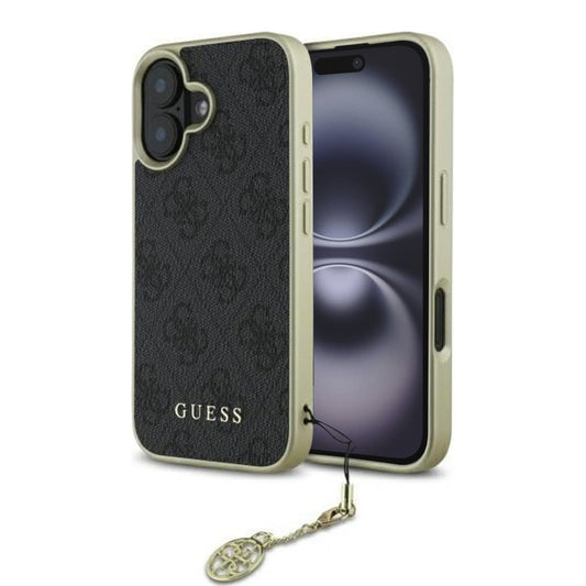 Θήκη για Apple iPhone 16 Plus, Guess, 4G Charm, Μαύρη