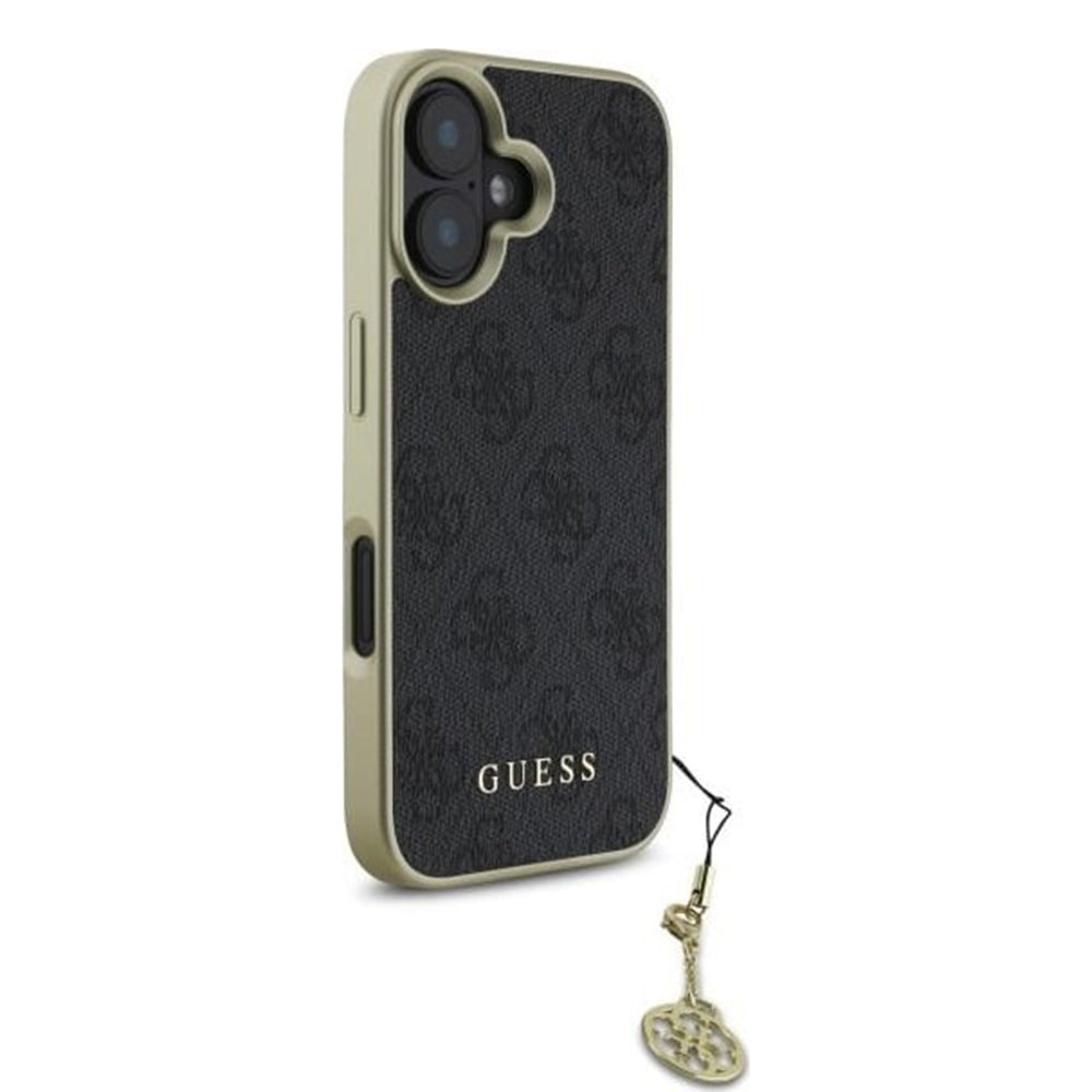 Θήκη για Apple iPhone 16 Plus, Guess, 4G Charm, Μαύρη