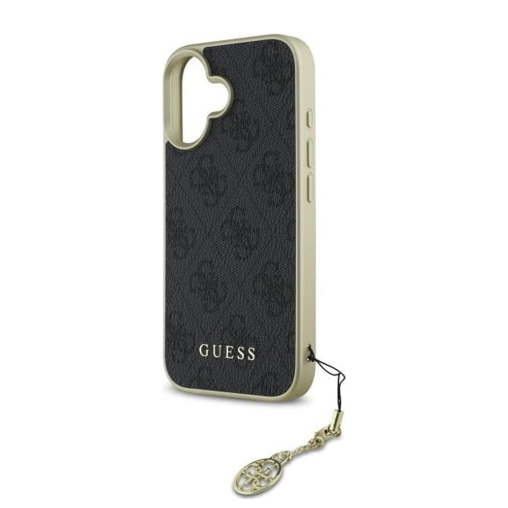 Θήκη για Apple iPhone 16 Plus, Guess, 4G Charm, Μαύρη