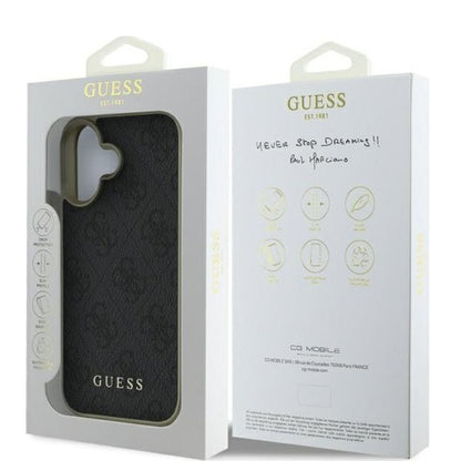 Θήκη για Apple iPhone 16 Plus, Guess, 4G Charm, Μαύρη