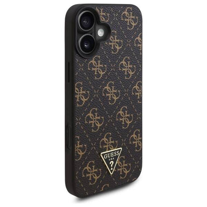 Case for Apple iPhone 16 Plus, Guess, 4G Triangle Logo, Black