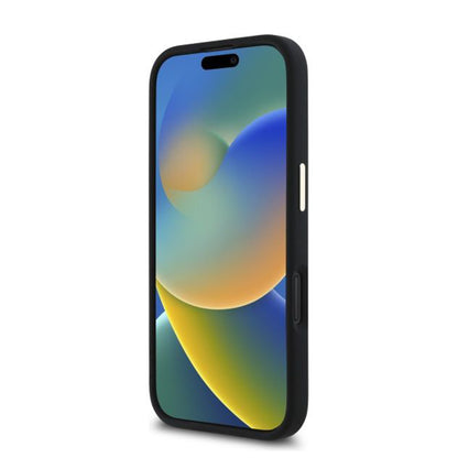 Θήκη για Apple iPhone 16 Plus, Guess, Script Metal Logo & Frame, Μαύρη