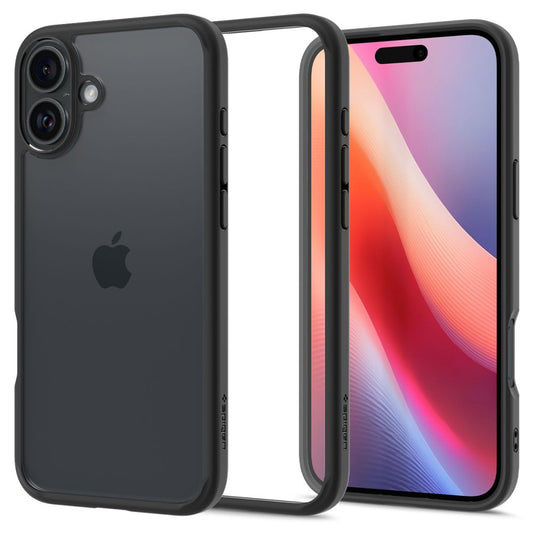 Θήκη για Apple iPhone 16 Plus, Spigen, Ultra Hybrid, Ματ Μαύρη