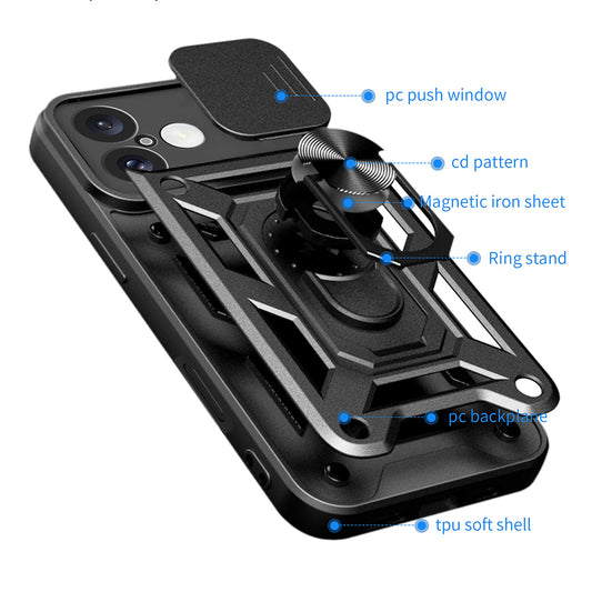 Θήκη για Apple iPhone 16 Plus, Techsuit, CamShield, Μπλε