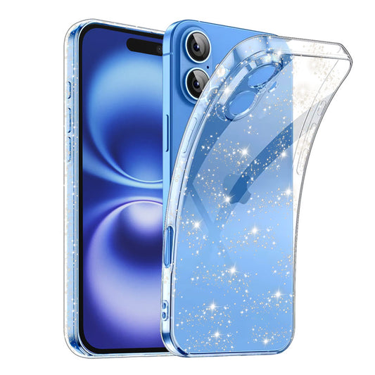 Θήκη για Apple iPhone 16 Plus, Techsuit, SparkleSkin, Διαφανής