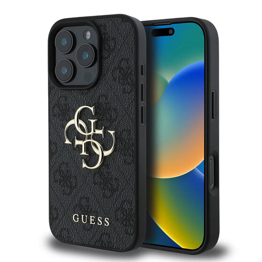 Θήκη για Apple iPhone 16 Pro, Guess, 4G Big Logo, Μαύρη