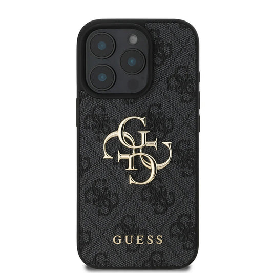 Θήκη για Apple iPhone 16 Pro, Guess, 4G Big Logo, Μαύρη