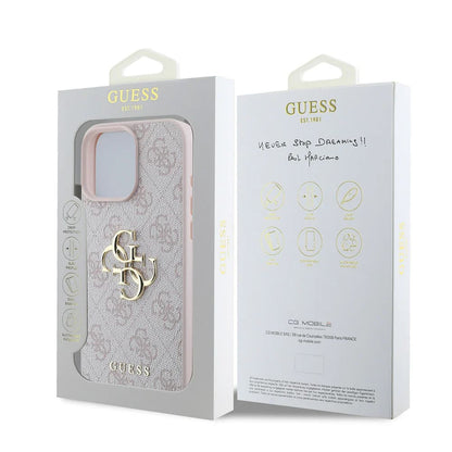 Θήκη για Apple iPhone 16 Pro, Guess, 4G Big Logo, Ροζ