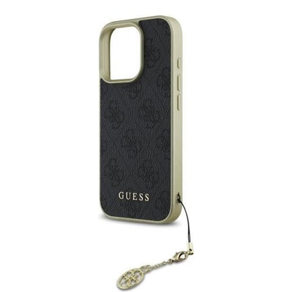 Θήκη για Apple iPhone 16 Pro, Guess, 4G Charm, Μαύρη