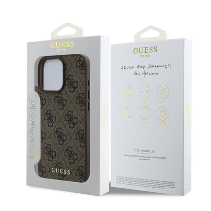 Θήκη για Apple iPhone 16 Pro, Guess, 4G Classic, Καφέ