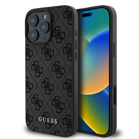 Θήκη για Apple iPhone 16 Pro, Guess, 4G Classic, Μαύρη