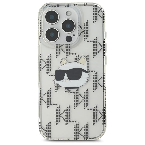 Θήκη για Apple iPhone 16 Pro, Karl Lagerfeld, IML Luxury Electroplated Choupette's Head, Διάφανη