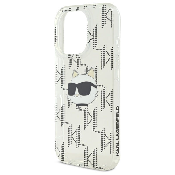 Θήκη για Apple iPhone 16 Pro, Karl Lagerfeld, IML Luxury Electroplated Choupette's Head, Διάφανη