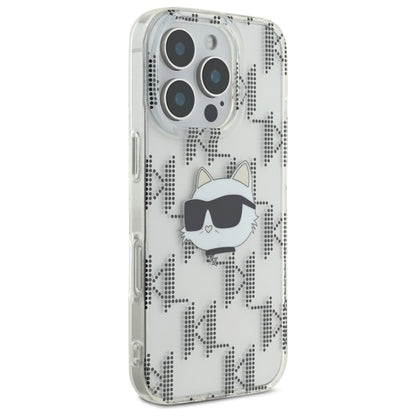 Θήκη για Apple iPhone 16 Pro, Karl Lagerfeld, IML Luxury Electroplated Choupette's Head, Διάφανη