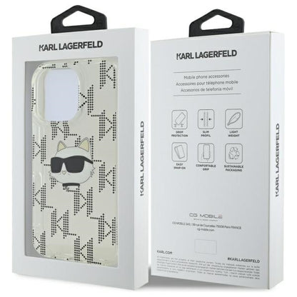 Θήκη για Apple iPhone 16 Pro, Karl Lagerfeld, IML Luxury Electroplated Choupette's Head, Διάφανη