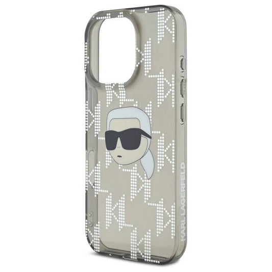 Θήκη για Apple iPhone 16 Pro, Karl Lagerfeld, IML Luxury Electroplated Karl's Head, Μαύρη