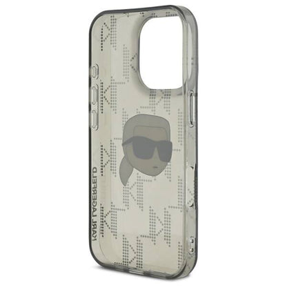 Case for Apple iPhone 16 Pro, Karl Lagerfeld, IML Luxury Electroplated Karl's Head, Black